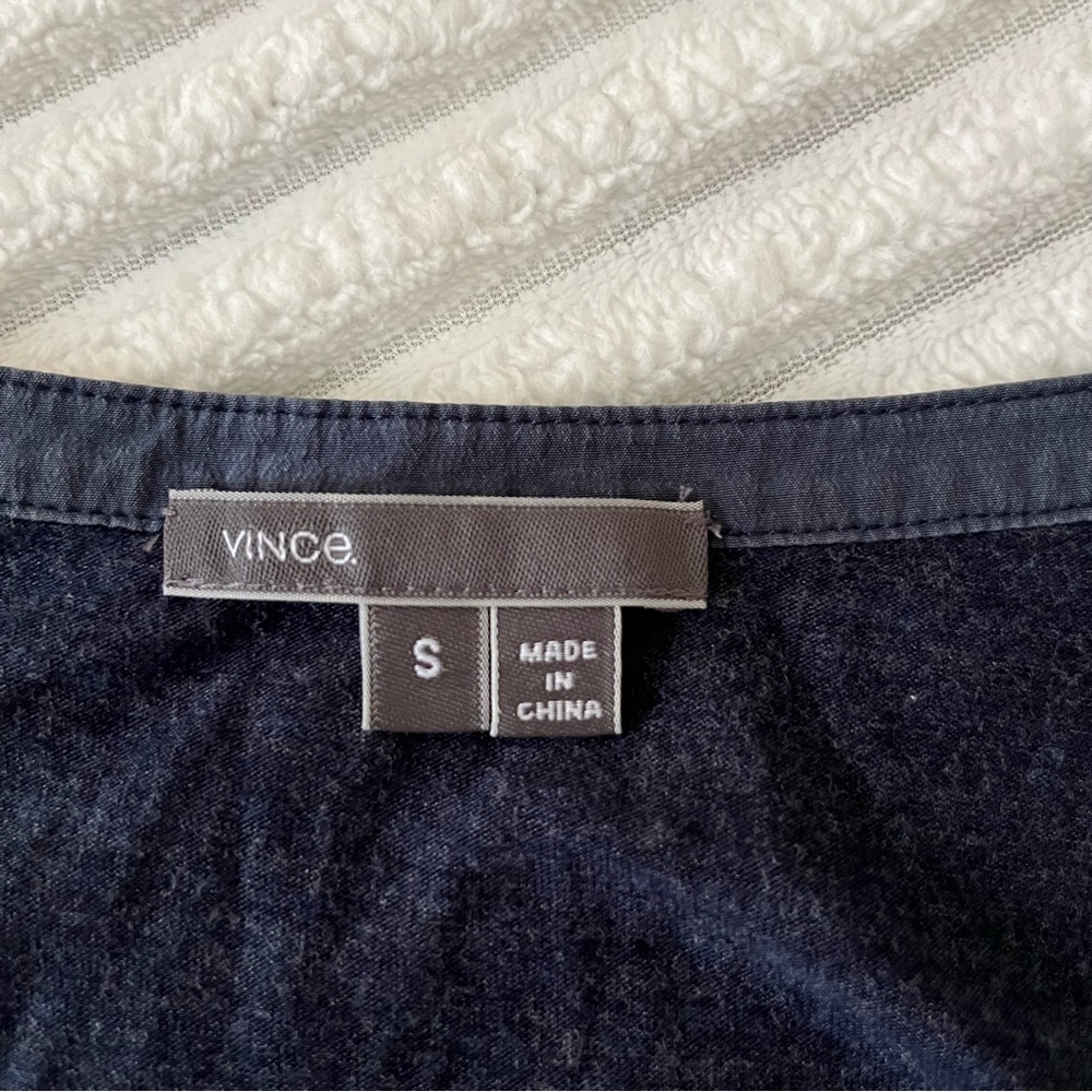 Vince Blue Side Stripe Tank Top - Picture 5 of 7